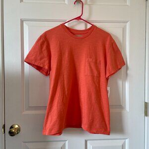 Outerknown Men's Saltwater Slub Pocket Tee Coral Med